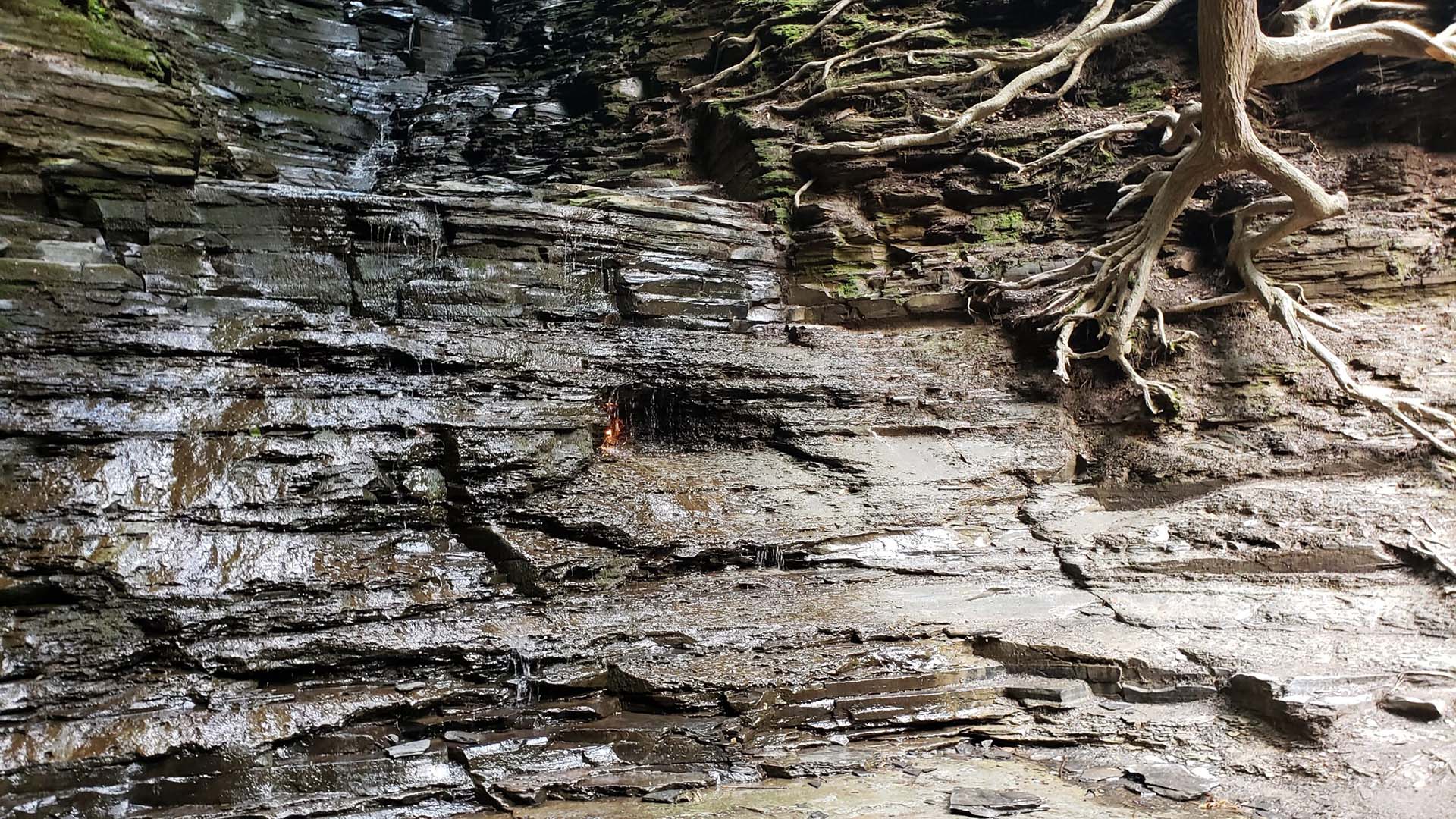 Eternal Flame Falls in Orchard Park New York